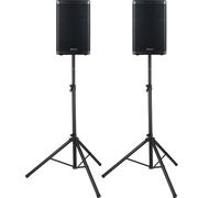 Pack Sonorisation 2 Enceintes PA Active Bluetooth Bi-Amp DSP 12'' Set Pied 2000W