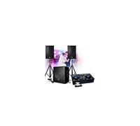 PACK Sonorisation 2200W BM SONIC 1512 Enceintes + SUB 38cm USB/BLUETOOTH + Pieds, Cables, Platines Double CD PRONOMIC CDJ-500 DJ
