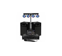 Pack sonorisation 50 100 personnes Initiation DJ Enceintes Ampli Table de Mixage Bluetooth, Kit d'éclairage EOS LED, Evènements