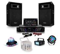Pack Sonorisation 500W Ampli + Enceintes + Table de mixage USB + 4 jeux de lumières LED