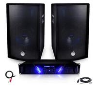 Pack Sonorisation Ampli AMP-300 + Enceintes BMS-12 de 2x600W + Câblages
