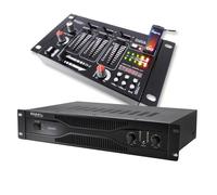 Pack sonorisation amplificateur 500W SA500 + Table de mixage 4 voies 7 entrées DJ21USBMKII