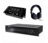 Pack sonorisation amplificateur 700W SA1000 + Table de mixage 3 voies 5 entrées + Casque