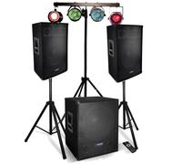 Pack Sonorisation - AUDIO CLUB - 1512 - 2200W Max - Subwoofer 18 pouces 600WRMS - Bluetooth/USB