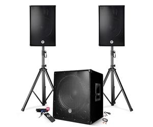 Pack sonorisation - BM Bmsonic BMS-1515-2500W - Enceintes DJ 15" + Caisson 15" + Pieds - USB/BLUETOOTH