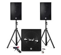 Pack sonorisation - BMS-1815 - 2600W - Enceintes DJ 15 + Caisson 18 + Pieds - USB/BLUETOOTH