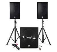 Pack sonorisation - BM SONIC BMS-1815 - 2600W - Enceintes DJ 15" + Caisson 18" + Pieds - USB/BLUETOOTH