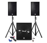 Pack sonorisation - BM SONIC BMS-1815 - 2700W - Enceintes DJ 15" + Caisson 18" + Pieds - USB/BLUETOOTH+Clé USB 32G