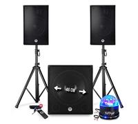 Pack sonorisation - BM SONIC BMS-1815 - 2700W - Enceintes DJ 15"" + Caisson 18"" + Pieds - USB/BLUETOOTH Jeu de lumière