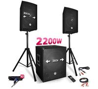 Pack sonorisation - BM SONIC - BMS1512 - 2200W - Bluetooth/USB - Caisson actif 600WRMS