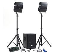 Pack Sonorisation DJ complet BMSONIC BMS-12-ARRAY-BT 1000W, Enceintes satellites, Caisson de barre USB/Bluetooth +Clé USB 32 Go
