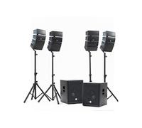 Pack Sonorisation DJ complet 2400W BMS-15-ARRAY-BT, 4 Enceintes satellites, Caissons 38cm USB/Bluetooth Supports Câbles