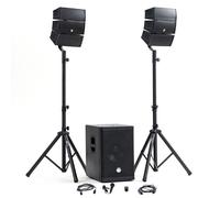 Pack Sonorisation DJ complet BM SONIC BMS-12-ARRAY-BT MKII, 1000W, Enceintes SAT, Caisson 31cm USB/Bluetooth, Supports Câbles