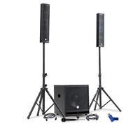 Pack Sonorisation DJ complet BM SONIC BMS-15-SLIM-BT, 1200W, Caisson 38cm USB/Bluetooth, Supports Câbles +Clé USB 32G