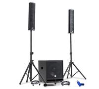 Pack Sonorisation DJ complet BM SONIC BMS-15-SLIM-BT, 1200W, Caisson 38cm USB/Bluetooth, Supports Câbles +Clé USB 32G