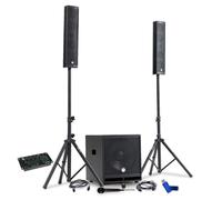 Pack Sonorisation DJ complet BM SONIC BMS-15-SLIM-BT, 1200W, tables de mixage , Caisson 38cm USB/Bluetooth+Clé USB 32G