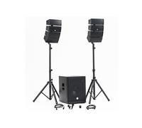 Pack Sonorisation DJ complet BMS-15-ARRAY-BT, 1200W, Enceintes satellites, Caisson 38cm USB/Bluetooth, Supports Câbles
