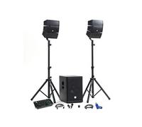 Pack Sonorisation DJ complet BMSONIC BMS-12-ARRAY-BT 1000W, Enceintes satellites, Caisson de barre USB/Bluetooth +Clé USB 32 Go