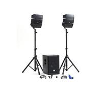 Pack Sonorisation DJ complet BMSONIC BMS-12-ARRAY-BT 1000W, Enceintes satellites, Caisson de barre USB/Bluetooth +Clé USB 32 Go