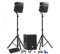 Pack Sonorisation DJ complet BMSONIC BMS-12-ARRAY-BT 1000W, Enceintes satellites, Caisson de barre USB/Bluetooth +Clé USB 32 Go