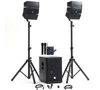 Pack Sonorisation DJ complet BMSONIC BMS-12-ARRAY-BT 1000W, table de mix 2 micros sans fils USB/Bluetooth +Clé USB 32 Go