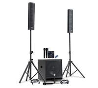 Pack Sonorisation DJ complet BMSONIC BMS-15-slim-BT 1200W, table de mix 2 micros sans fils USB/Bluetooth +Clé USB 32 Go