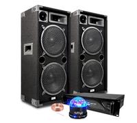 Pack Sonorisation IBIZA SOUND STAR 210 - DISCO BOX, Amplificateur BM SONIC 2000W TOTAL - Bass-Reflex 2 Boomers 25cm - 3 voies