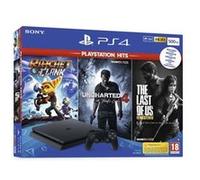 Pack Sony PS4 Slim 500 Go Noir + The Last of Us + Ratchet & Clank + Uncharted 4 Noir G