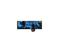 Onlan Pack gaming PG-15-Starcity - Souris filaire SO-4 + Tapis de souris AS-210 Noir et Bleu