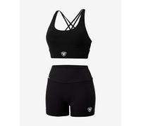 Pack Soutien-gorge Leffort Training Medium Support + Short en maille Leffort Training Leggings Poly noir femme - M