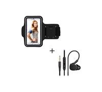 Pack Sport pour HUAWEI Nova Smartphone (Brassard de Sport + Ecouteurs Sport INTRA-AURICULAIRE avec Micro) Courir T4 (ROUGE)