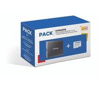 Pack SSD externe T7 2 To Gris + carte microSD Samsung Evo 64 Go