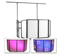 Pack Stand DJ avec Portique Vonyx - Réglable en Hauteur 210 à 240cm, Charge Maxi Pont de Lumière 40kg et Stand DJ 50kg,