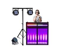 Pack Stand DJ Ibiza DS30 -Support Lumière ML-SUPPORT-DJLIGHT 2 Projecteurs THINPAR-9X6W-RGBW - Projecteur PAR - Soirée Fête Mariage