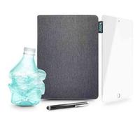Pack Starter Eco Urban Factory Etui Gris + Protection d'écran en verre trempé Transparent + Stylet tactile Gris pour iPad 9ème génération, 8ème génération et 7ème génération Gris G