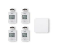 Pack starter TRV 1.0 connecté 4 têtes thermostatiques intelligentes - Delta Dore 6050684