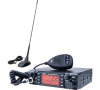 Pack Station Radio Cb Escort Hp 9001 Pro Asq Réglable,Am-Fm,12V,4W + Antenne Cb Extra 48 Avec Aimant Inclus,45 Cm,150W,Swr 1.0