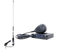 Pack Station Radio CB PNI Escort HP 6500 ASQ, Gain RF, 4W, 12V + Antenne CB PNI S75 avec câble 7-9KM et Support Fixe