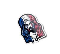 Pack STICKERS AUTOCOLLANTS Marianne Street Art Symbole Français Larmes de Sang Bleu Blanc Rouge Expression Artistique Moderne France 5x9cm