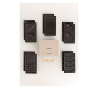 Pack STONE STUDIO Double - Apparéil À Croque-monsieur, Gril Et Gaufrier + Plaque Taiyaki + Plaque Pancake Sable