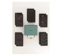 Pack STONE STUDIO Double - Apparéil à croque-monsieur, gril et gaufrier + Plaque taiyaki + Plaque pancake Vert G