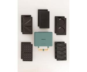 Pack STONE STUDIO Double - Apparéil À Croque-monsieur, Gril Et Gaufrier + Plaque Taiyaki + Plaque Pancake Sauge