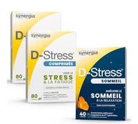 Pack « Stress & Sommeil » | 2 D-Stress COMPRIMÉS 80 Comprimés + D-Stress SOMMEIL 40 Comprimés | Pour des Journées et des Nuits sans Stress | Laboratoire Synergia