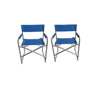 pack sunroad 2 x fauteuil director acier bleu polyester 600d 10.5 x 48 x 79 cm
