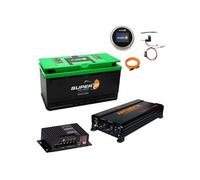 Pack SUPER B Batterie Lithium Epsilon 150Ah 12V + Convertisseur 2000W + Régulateur de Charge Solaire MPPT 160W + Afficheur