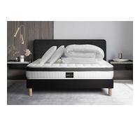 Pack Superieur 160x200 Memoire de forme 3 zones sommier noir