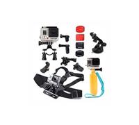 Pack Support Genius pour Casque, Poitrine, Velo, Moto, Auto, Surf . voile, Plong,e, Piscine, Ski, Equitation... Pour GoPro Hero 5, 4, 3+, 3, 2, 1 -
