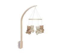 Pack support mobile bébé bois + mobile d’éveil bébé Teddy Bear Naturel et Biscuit