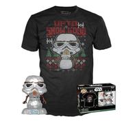 Funko – Pack T-shirt + figurine Holiday Stormtrooper Star Wars – Métallique – 9 cm – Taille L