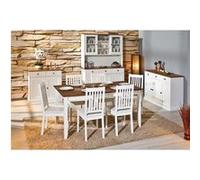 SOCOA - Pack Table 160cm + 2 Buffets + Vaisselier 5 Portes -